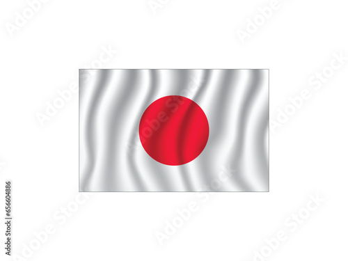 Free Download Japan flag waving vector illustration Flag icon Standard color Standard size A rectangular flag Computer illustration Digital illustration. - GFXLoad