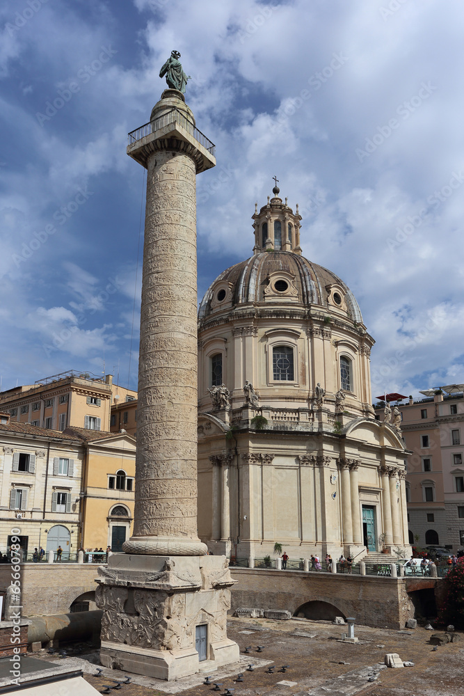 Trajan's Column at Trajan's Forum in Rome
