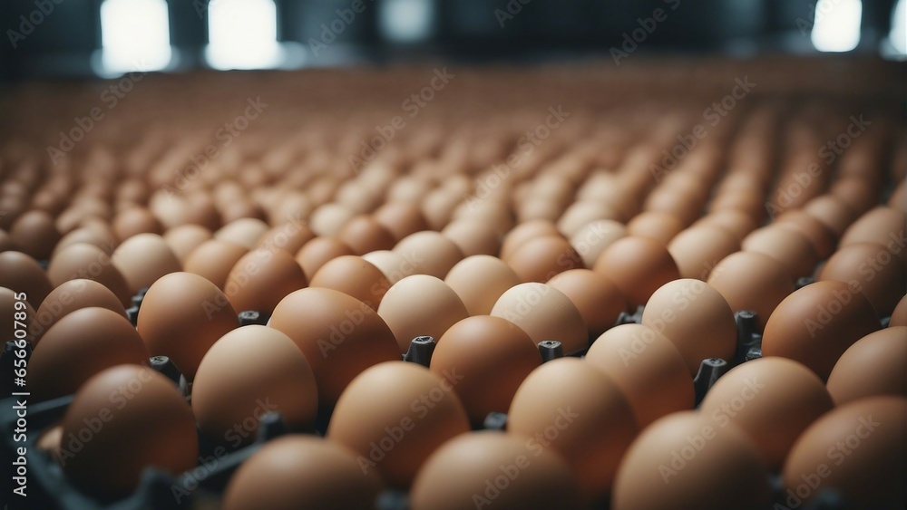 Obraz premium inside view of egg production factory 