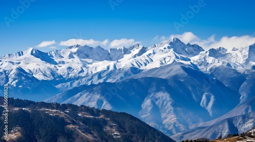 Panoramic view of the Mont Blanc massif, Chamonix, France © Iman