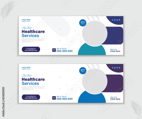 Template For a Medical Timeline Or Healthcare Web Banner Cover Design