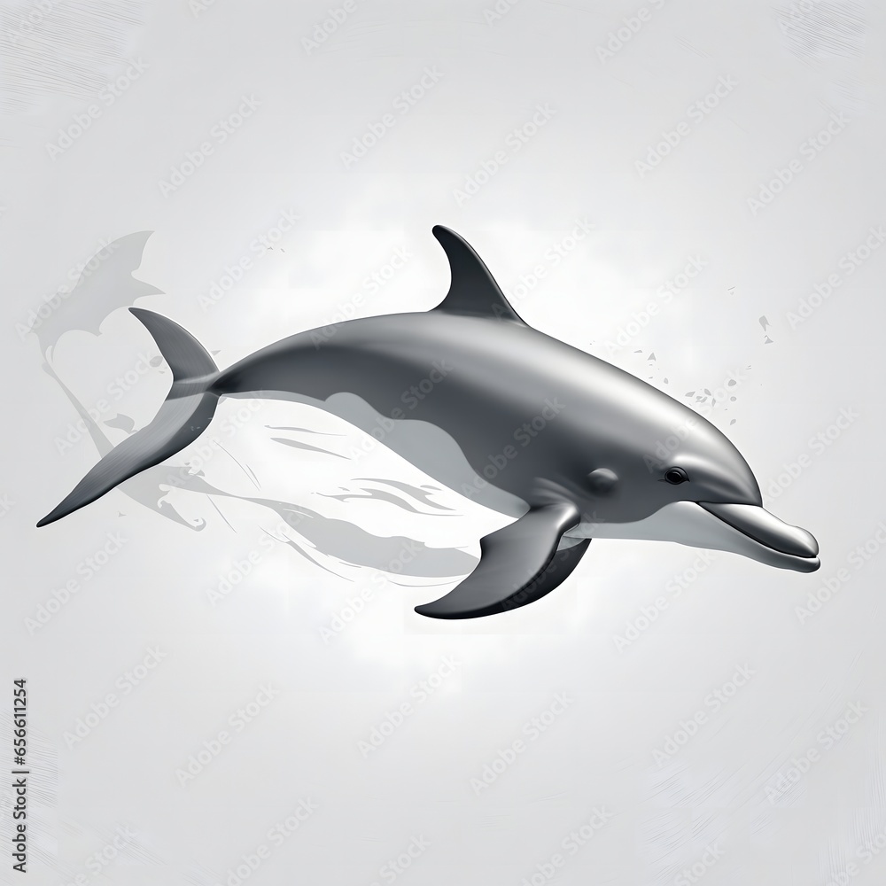 Fototapeta premium Dolphin illustration Ai Generative