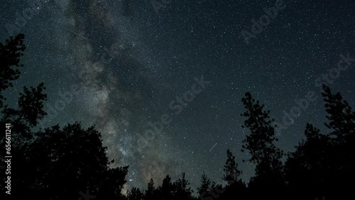Perseids Meteor Shower with Milky Way Timelapse