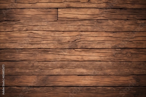 Closeup of brown rustic wooden background. ai generative