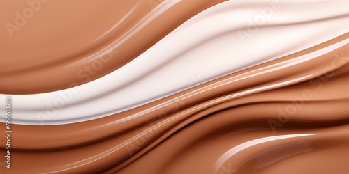 Generative AI, nude beige color background, flowing cream liquid