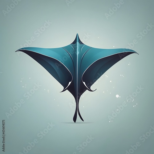 Manta ray illustration Ai Generative