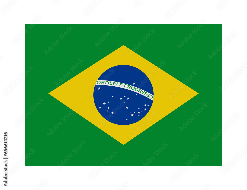 Obraz premium flag of brazil on transparent background