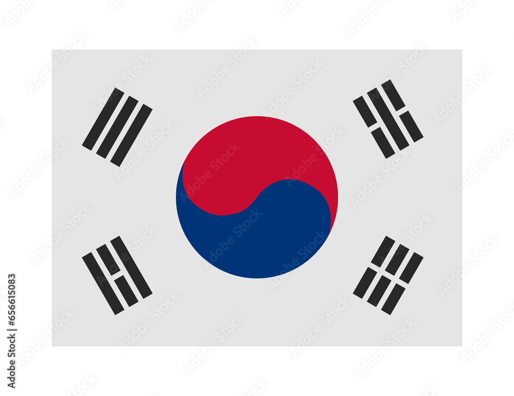flag of south korea on transparent background flag of south korea on transparent background