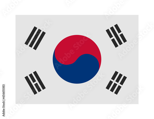 flag of south korea on transparent background