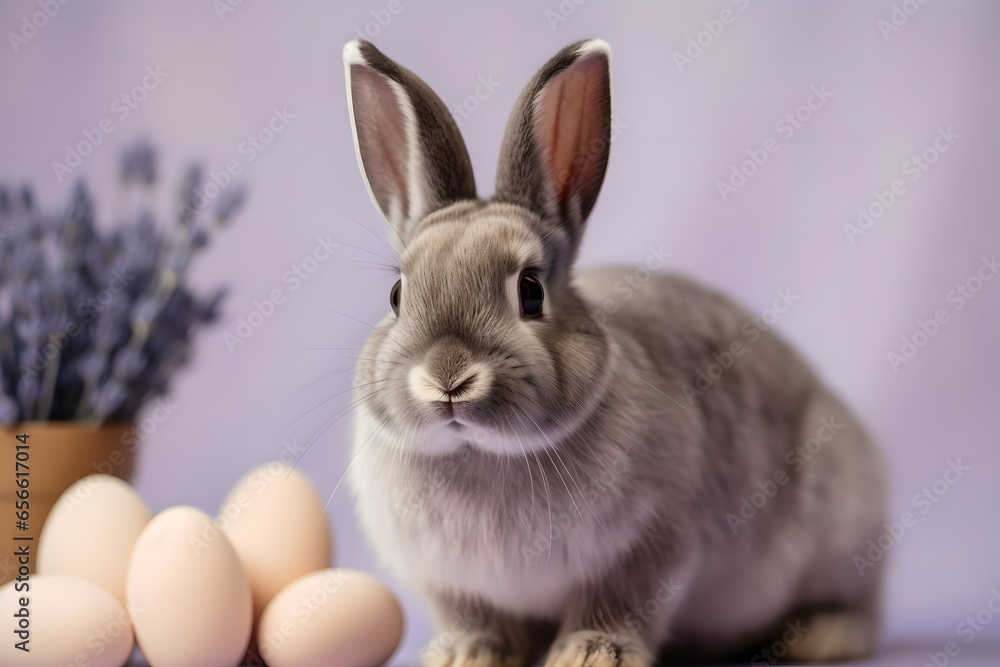 Obraz premium Sweet Easter Bunny, Generative AI