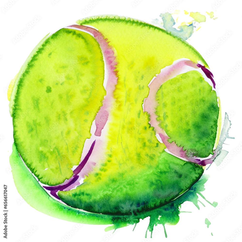 Piłka do tenisa ziemnego ilustracja - obrazy, fototapety, plakaty 