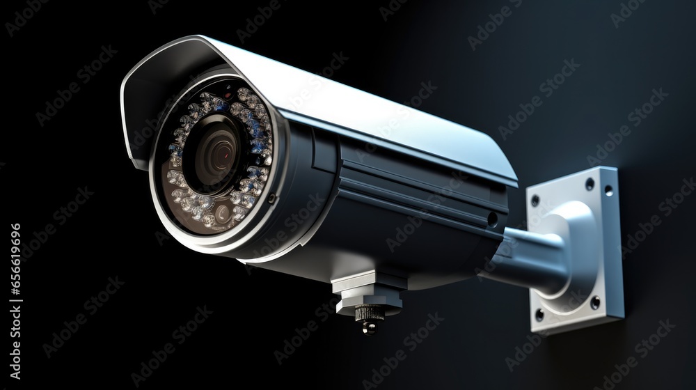 Security camera on wall background, cctv. Security camera on wall background, cctv.