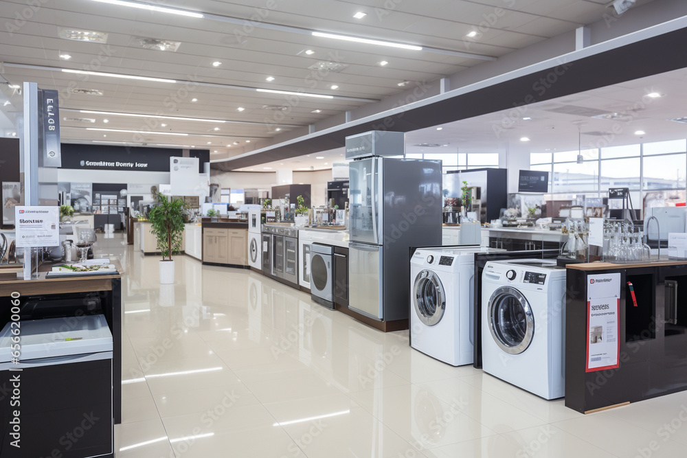 Shop of premium home appliances. Showroom. Shop of premium home appliances. Showroom.