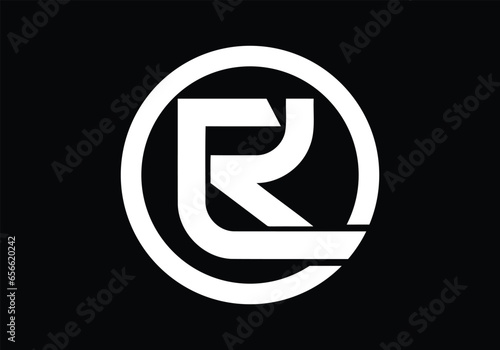 Initial monogram letter CR logo Design vector Template. CR Letter Logo Design. 