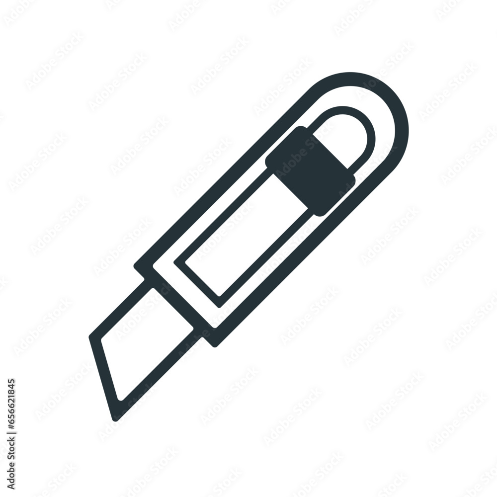 Stationery Knife Icon Vector On Trendy Design Stationery Knife Icon Vector On Trendy Design