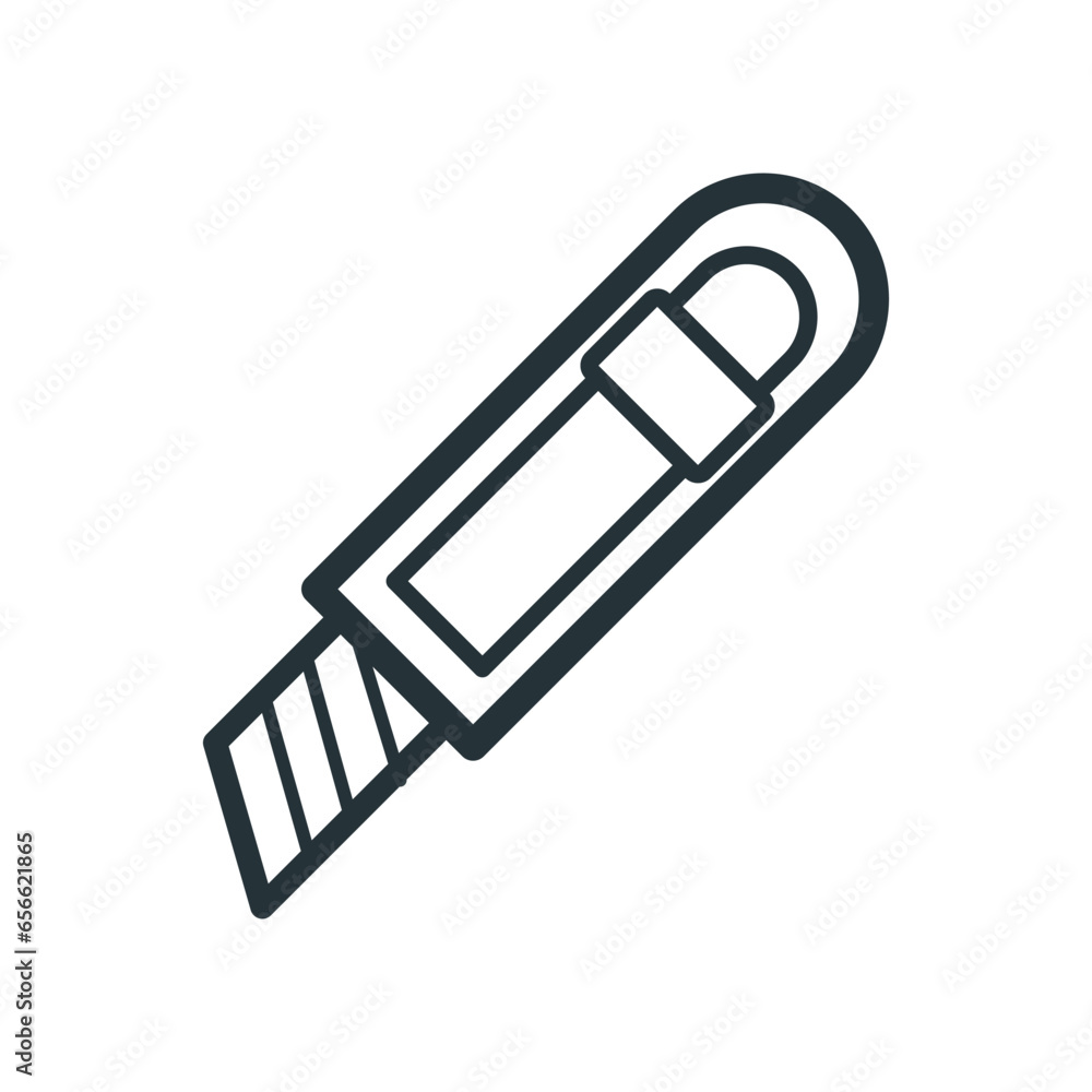 Stationery Knife Icon Vector On Trendy Design Stationery Knife Icon Vector On Trendy Design