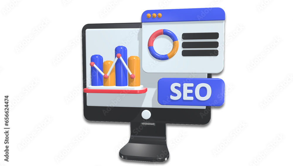 SEO search engine optimization concept with icon set with modern color SEO search engine optimization concept with icon set with modern color