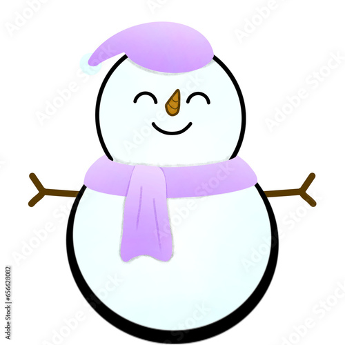 snowman with a broom