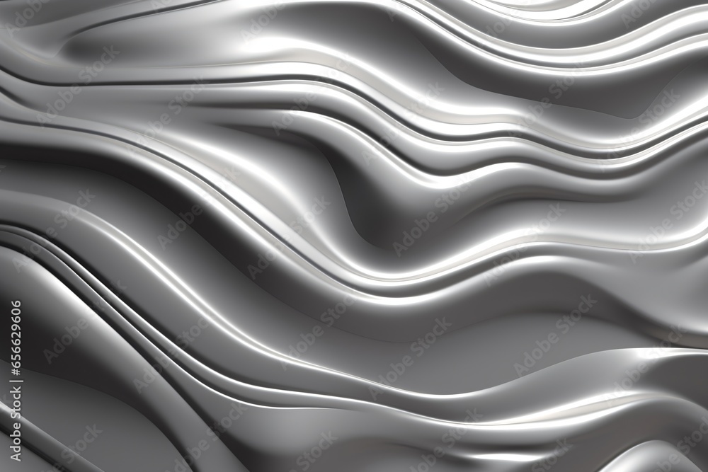 Silver background design with wave pattern Silver background design with wave pattern