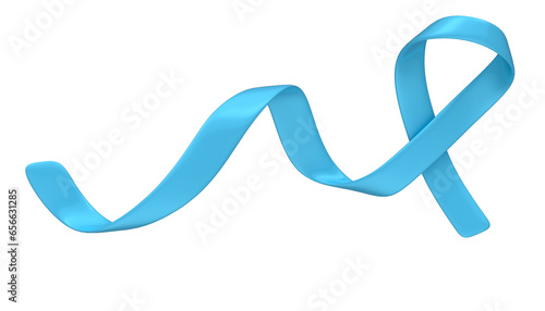 Photography Realistic Blue Ribbon 3d