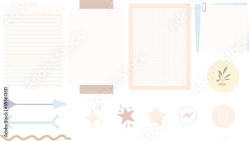 Notebook Sticky Notes with Cute Elements