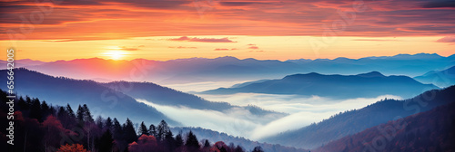 Great Smoky Mountains National Park Scenic Sunset Landscape vacation getaway destination photo