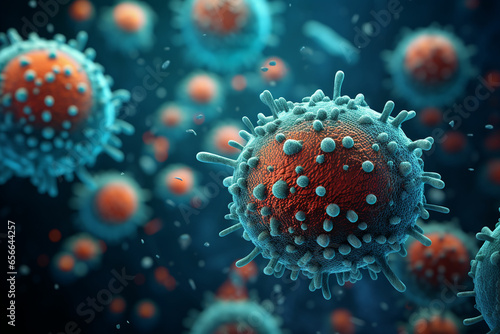 a group of viruses and bacteria close up of a virus cell coronavirus are shown in this image © msroster