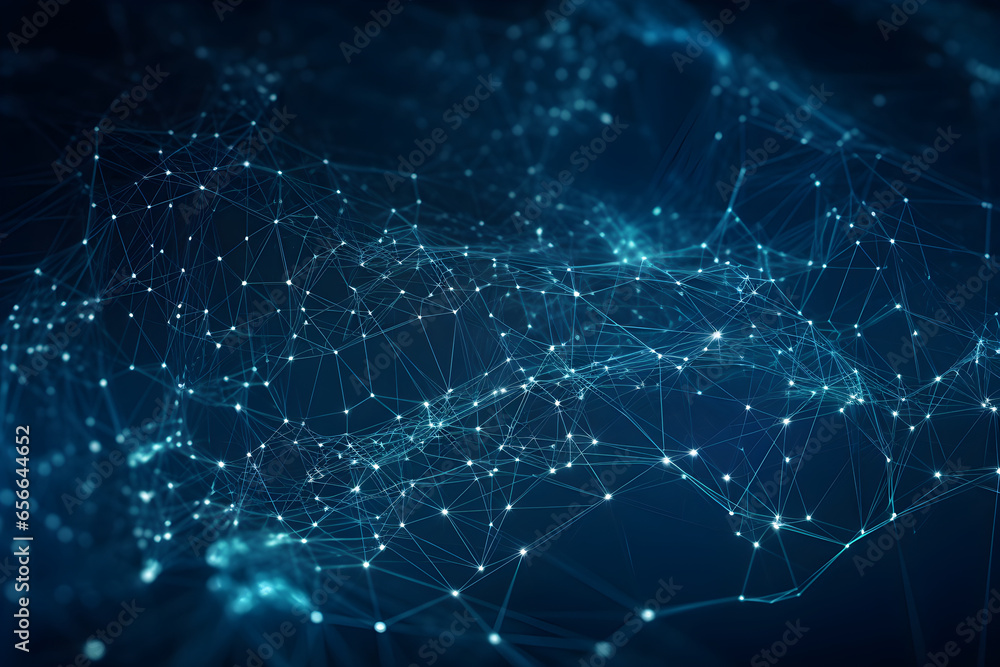 Abstract digital background with connecting dots and lines. Network concept, 3D rendering Abstract digital background with connecting dots and lines. Network concept, 3D rendering
