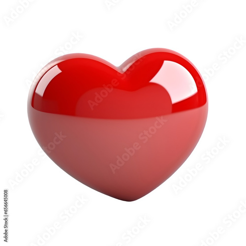 3d heart isolated on transparent background  heart png for social media