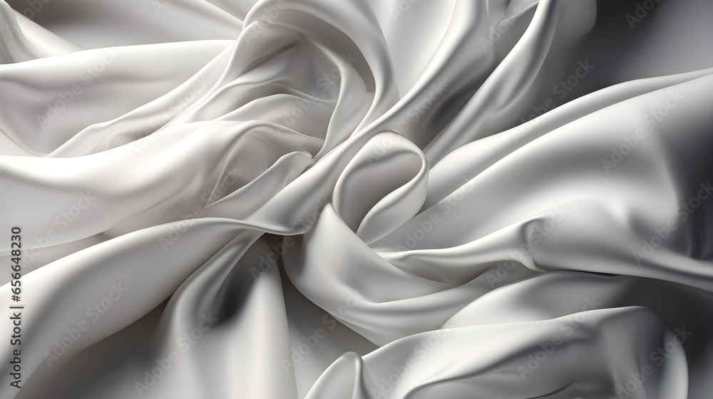 Abstract white satin background. 3d render, for product presentation, product display, banner background Abstract white satin background. 3d render, for product presentation, product display, banner background