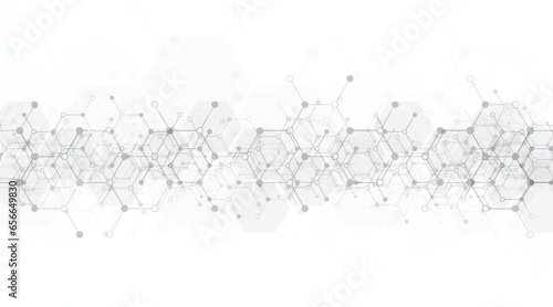 Hexagons pattern background. Genetic research, molecular structure. Chemical engineering. Concept of innovation technology. Used for design healthcare, science and medicine background