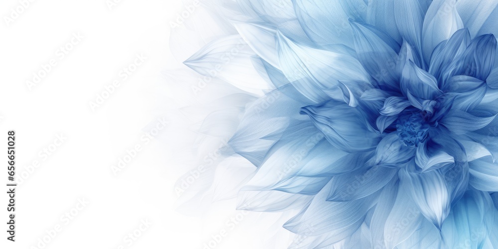 Beautiful abstract blue pencil drawing floral design background. beautiful Generative AI AIG32