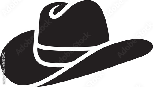 cowboy hat icon illustration, vector cowboy hat silhouette - Vector
