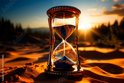 hourglasses in a sand desert