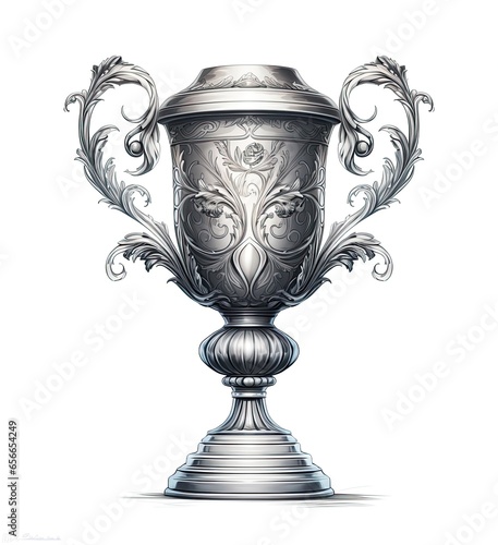 Trophy cup isolated on clean background