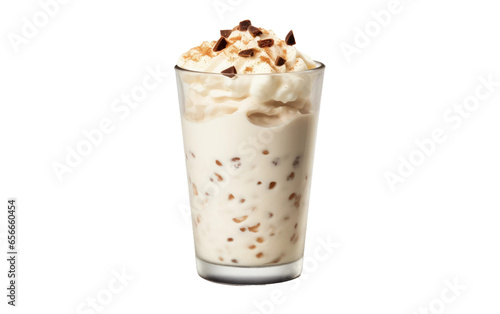 Rice Pud Creamy Shake Isolated On Transparent Background