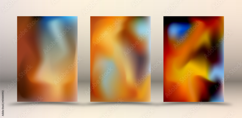 Color gradient background. A set of templates for corporate design. The idea of a cover, book, poster, banner. Interior design, prints and decorations. Creative design template
