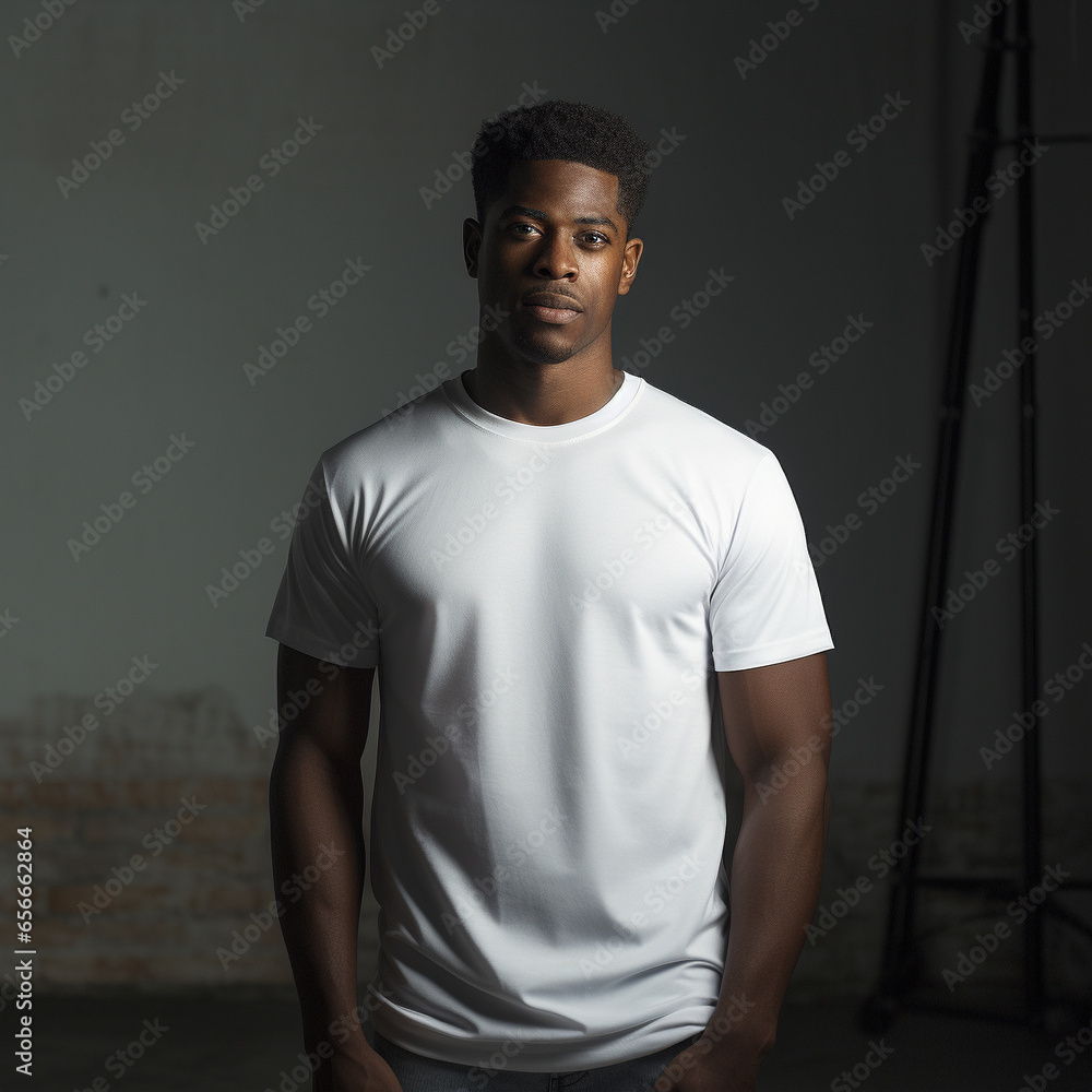 Male Model in White T-Shirt, Clean and Classic Male Model in White T-Shirt, Clean and Classic