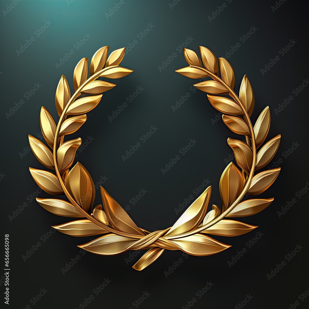 golden laurel wreath