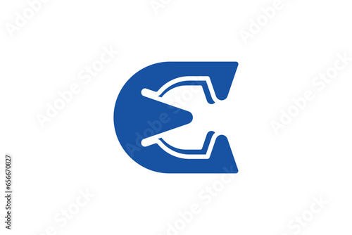 Letter E Logo Design - Lettermark Logo Design Template