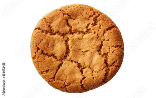 Delicious Ginger Snap Cookie Isolated on Transparent Background photo