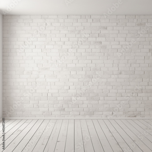 Background Texture of a clean white bricks Wall perfect alignment  Minimal Style Use for wall poster