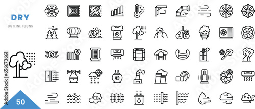dry outline icon collection. Minimal linear icon pack. Vector illustration