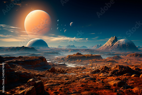 fantasy alien planet - illustration