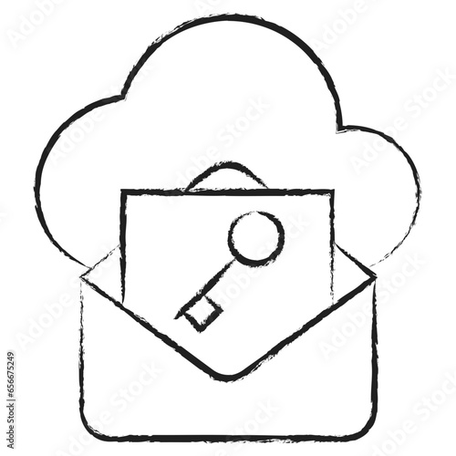 Hand drawn Mai Cloudl data icon photo