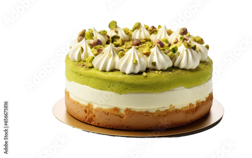 A Slice of Pistachio Heaven Isolated on Transparent Background