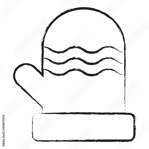 Hand drawn Mittens icon
