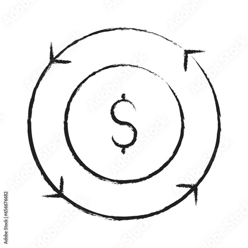 Hand drawn Dollar Chargeback icon