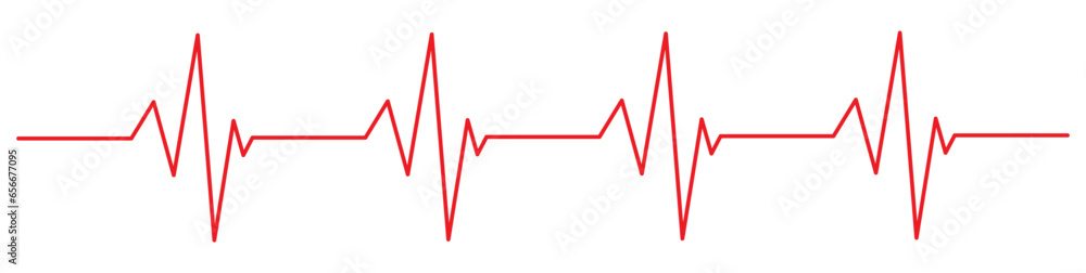 Heartbeat red icon. Healthy and medical concept. Vector illustration