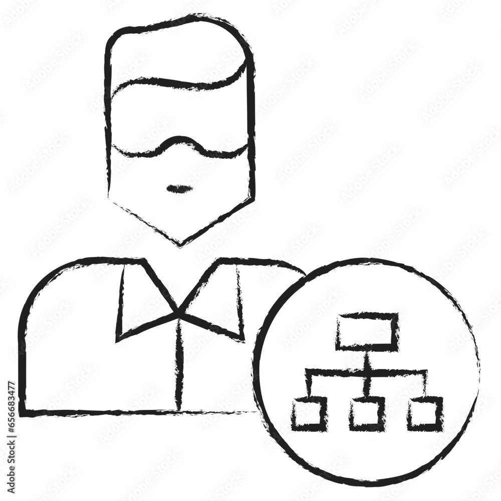 Hand drawn Business structure icon Hand drawn Business structure icon